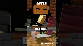 before vs after rendering #minecraft #behindthescenes #animation