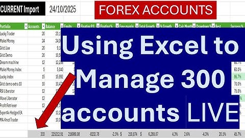 See how I manage 300 robot trading accounts in real time using FXBlue portfolios and Excel imports
