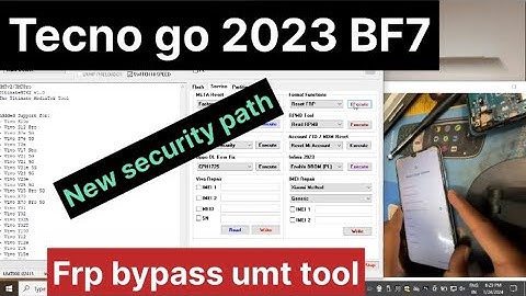 TECNO SPARK GO 2023 (BF7) FRP BYPASS UMT TOOL NEW SECURITY PATCH 2024