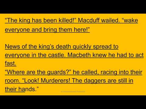 Macbeth ACT 2 retold in modern day english