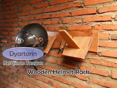 Cara membuat rak  gantungan kunci helm  dari  kayu  bekas 