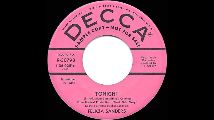1959 Felicia Sanders - Tonight / Somethings Coming