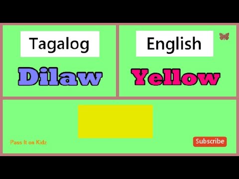 Learn Colors in Tagalog with English Translation | Mga Kulay