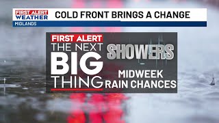 FIRST ALERT: Midweek cold front brings us a change to our forecast pattern