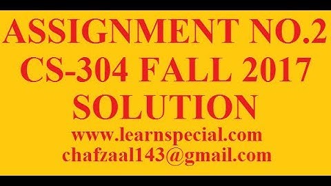 cs304 assignment 2 solution fall 2017