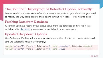 How to Fetch the Value of Selected Options in Drop Down with PHP