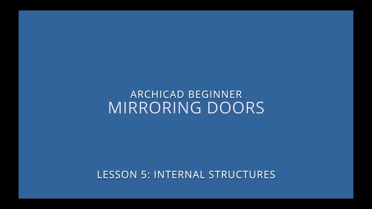 dimensioning in autocad ARCHICAD Beginner Course - 5/3: Mirroring Doors
