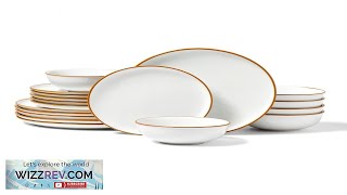VEVOR 18 Piece Dinnerware Set Service for 6 Ceramic White
