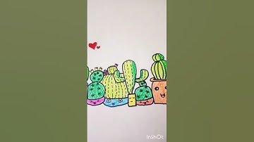 cactus vector #drawing #shorts