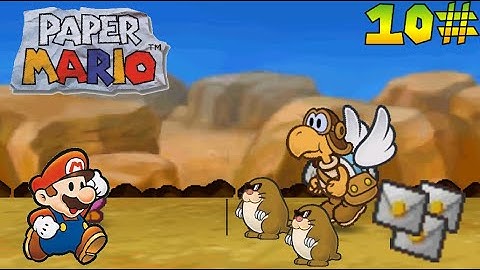 Paper Mario (N64) Walkthrough Part 10: Letters In Dry Dry Outback (Parakarry Joins The Party)(1080p)