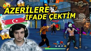 AZERİLERE İFADE ÇEKTİM😱1 VS 4 ATTIM ‼️ FREE FIRE TROLL