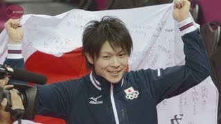 内村、個人総合で金 ロンドン五輪・体操男子