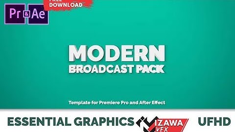 Modern Broadcast Pack - Essential Graphics Mogrt Videohive » Free after effects Templates