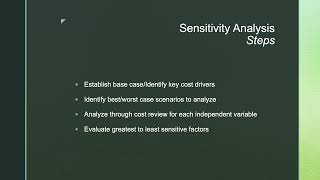 Klaar, Joel BUSN604 Week 4 Sensitivity Analysis