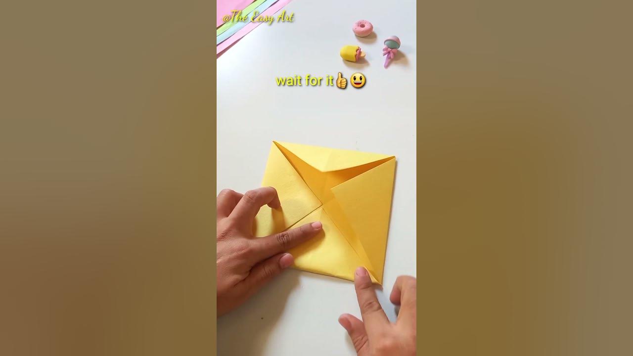 Origami photo frame No glue paper craft #shorts