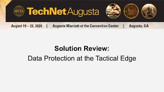 Solution Review: Data Protection at the Tactical Edge