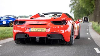 Ferrari 488 Spider with Akrapovic Exhaust - LOUD Revs, Accelerations & Donuts !