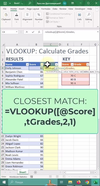 calculate-grades-with-vlookup-closest-match-excelshorts-exceltips