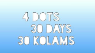 4*4 dots simple 30 rangoli designs part-2//30 days 30 kolams