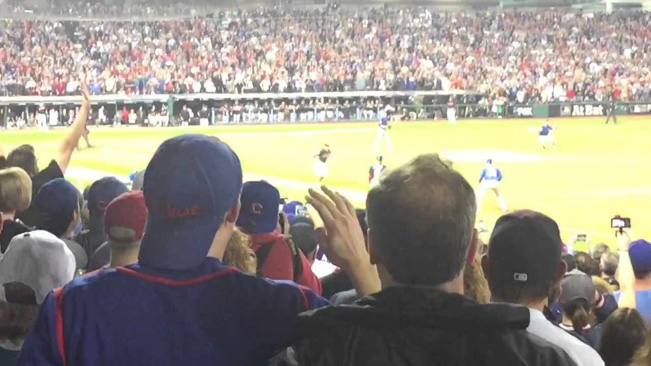 Chicago Cubs win World Series LIVE at Progressive Field Reaction YouTube