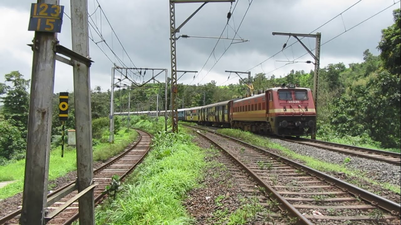 Godan Express With Banker Triplets Passes Through Scenic Thull Ghats In 