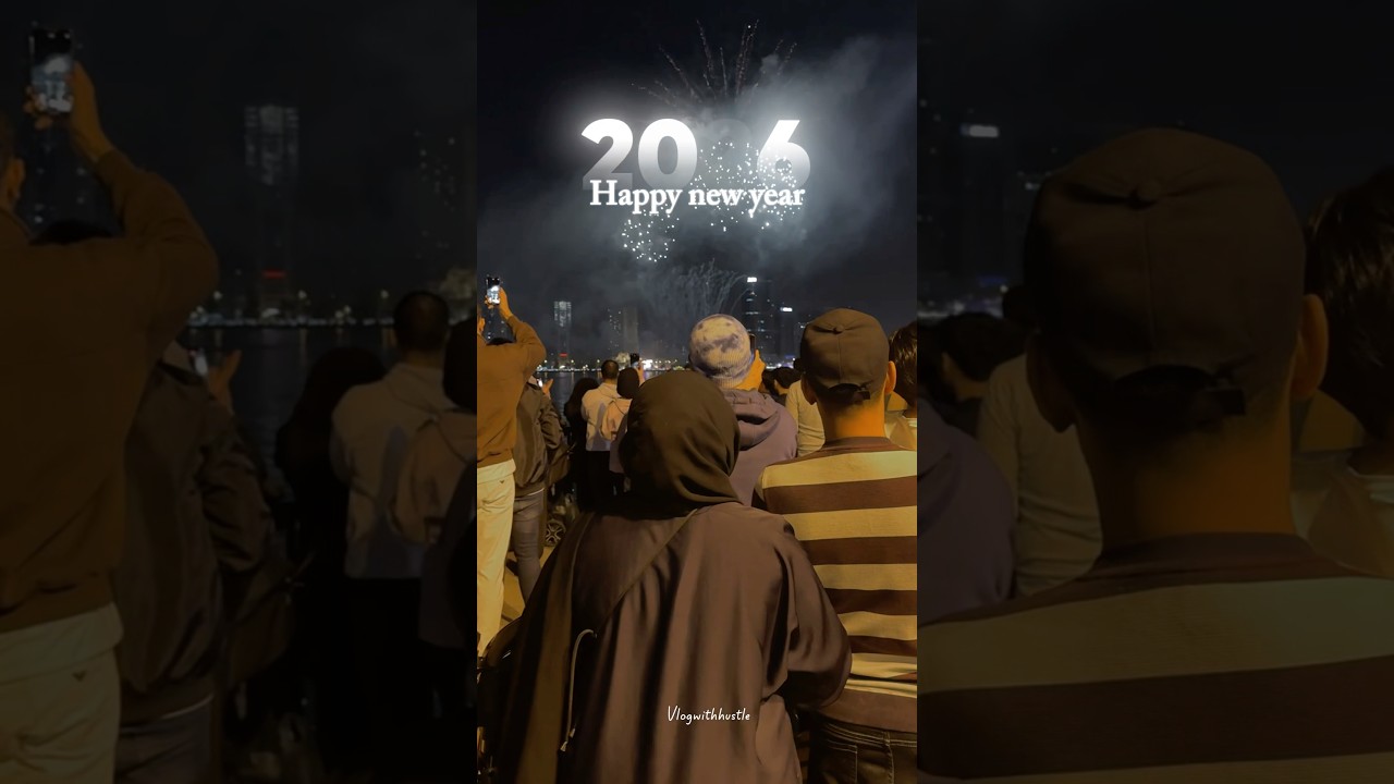 Hello 2026 ✨ New Year New Beginnings | Drone Show | Fireworks 🎆 #shorts #newyear #fireworks #uae