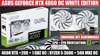 ASUS Dual GeForce RTX 4060 OC White Edition Grafikkarte Unboxing & Test | Benchmark | Overclocking