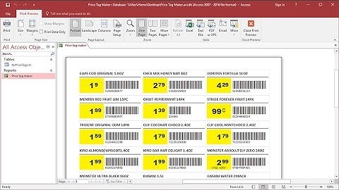 How to Create Your Own Price Tags in Access & Excel