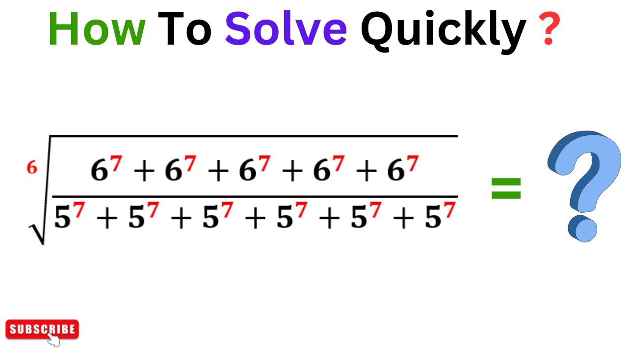 A Nice Math Problem | How Quickly You Can Solve This ? - YouTube