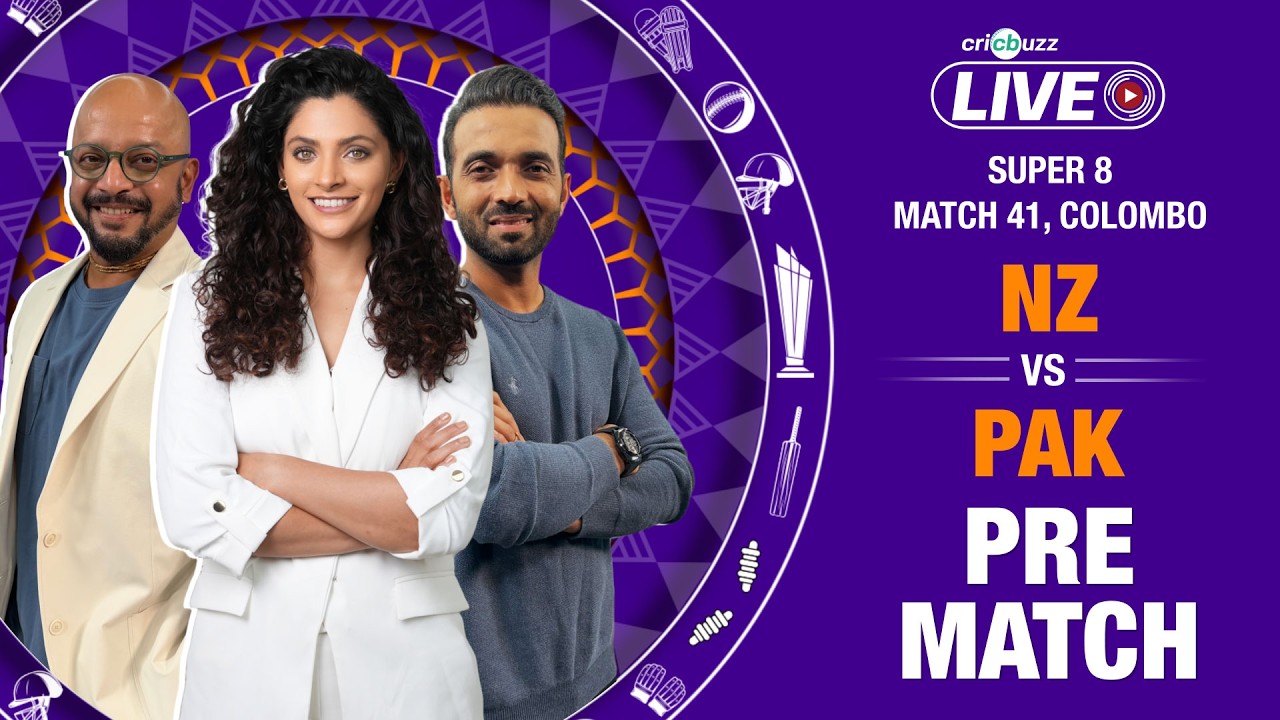 Cricbuzz Live: Pakistan opt to bat first | Fakhar Zaman IN | NZ make 3 changes in Super 8 opener