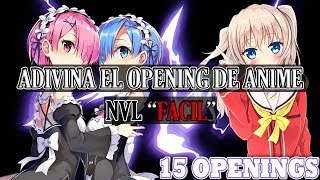 Adivina El Opening de Anime ||Nivel Facil||15 Openings