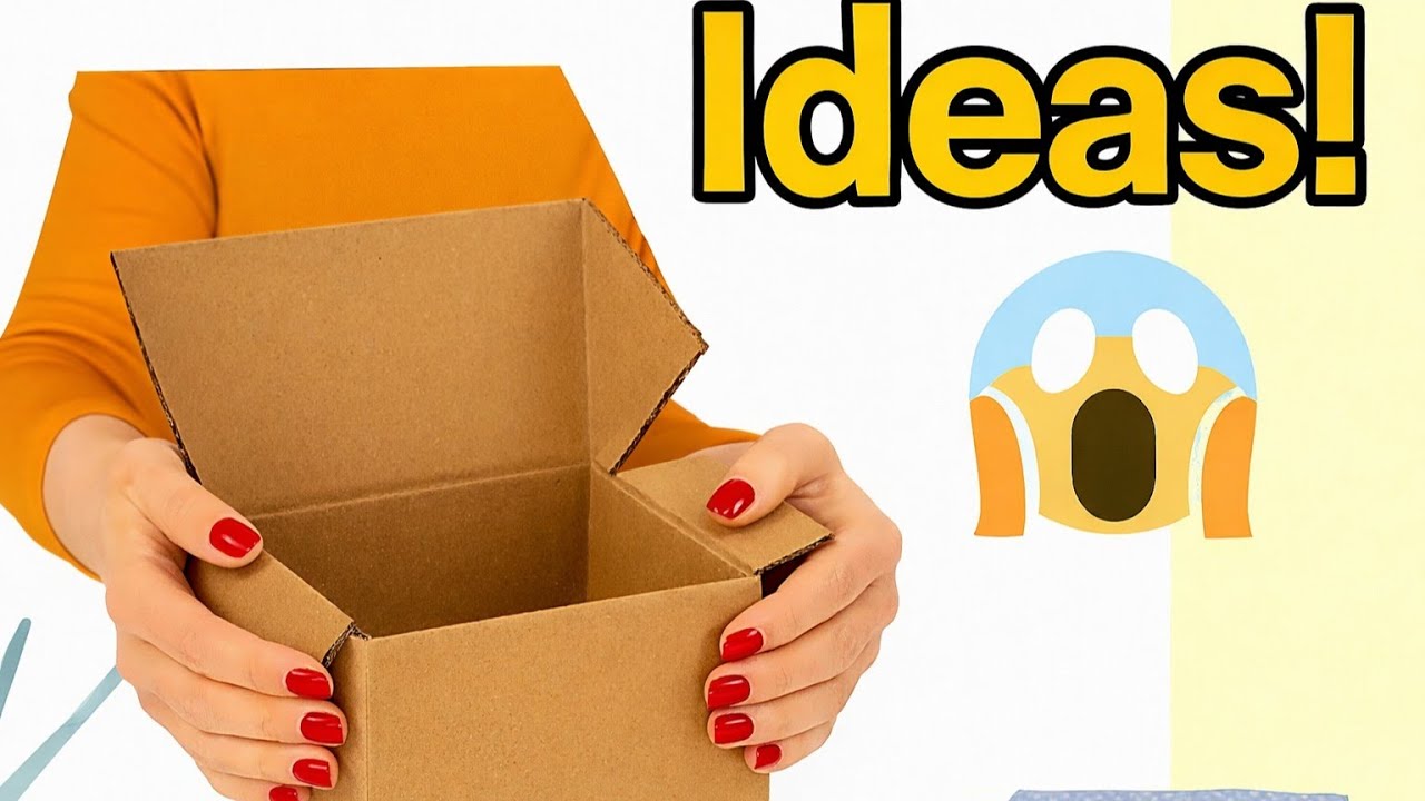 ♻️Don’t Throw This Cardboard Box! 😱 Creative Decor