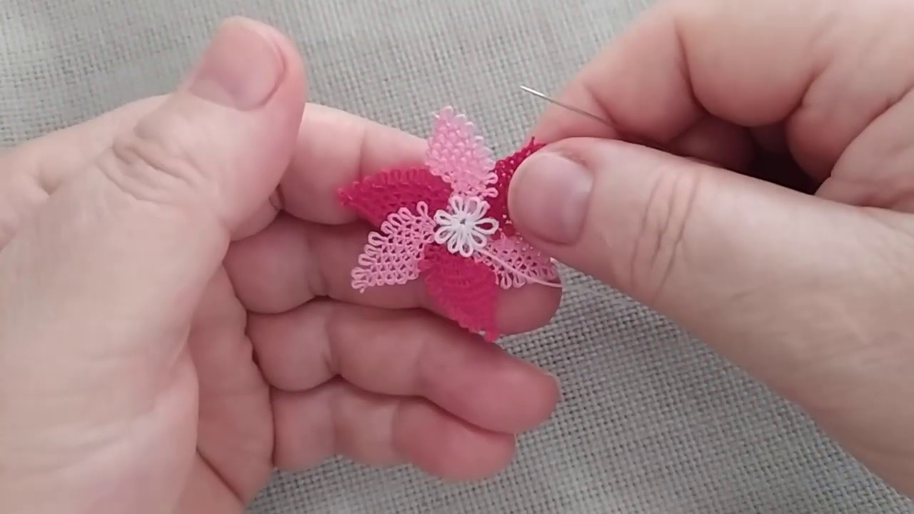 405-YEPYENİ  TASARIM İĞNE OYASI  ÇİÇEK  MOTİFİ  ANLATIMLI YAPILIŞI