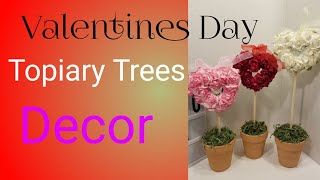 Valentines Day Decor - Heart Shaped Topiary Trees - Paper to Masterpiece