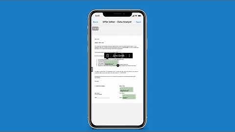 Send documents for signature by adding fields on mobile