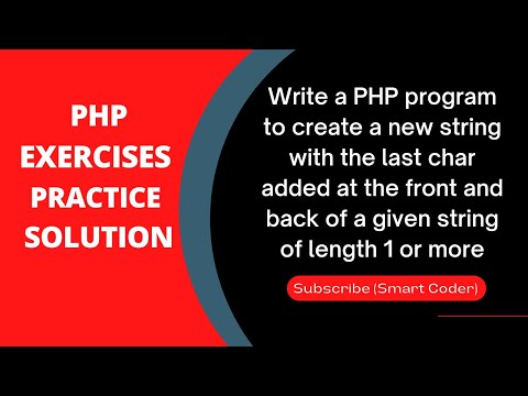 PHP - Exercises, Practice, Solution 06 last string added front