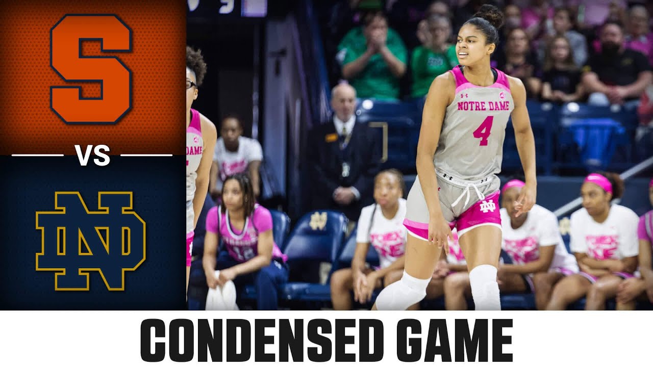Syracuse vs. Notre Dame Condensed Game 202223 ACC Women’s Basketball