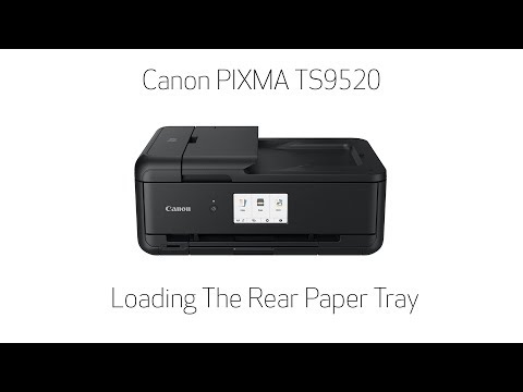 Canon PIXMA TS9520 -- Loading The Rear Paper Tray