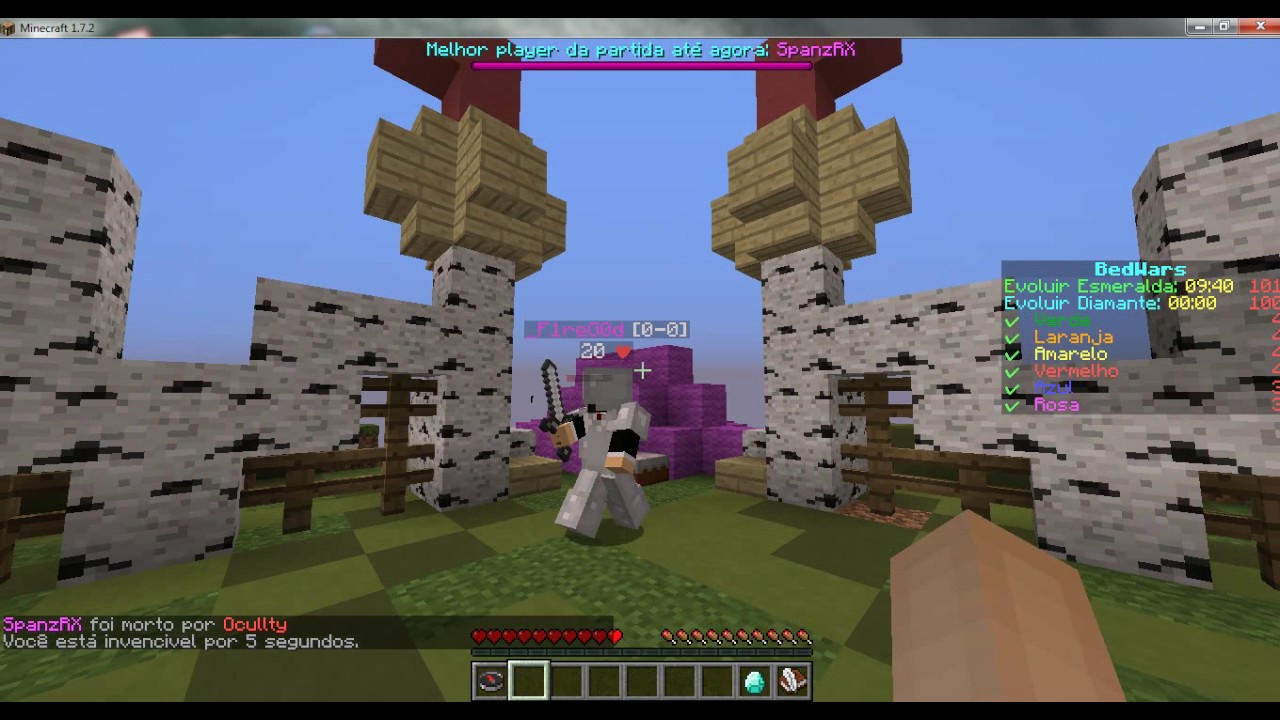 minecraft : bed wars - TINHA UM HACK NO MEU TIME !!!!?????!? - YouTube