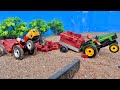 Bricks 🧱 Loaded Tractor Stuck in mud pulling from HMT 5911 Mini Die 2WD Tractor | John Deere 5405 |
