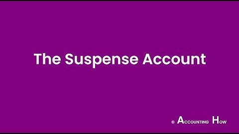 The Suspense Account