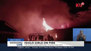 Isiolo girls' on fire- Fire burns down dormitory housing form ones