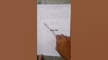 Class 7th Maths Q.11 Exercise 9.2 Perimeter and Area #sanskarmathmagic #ytshorts