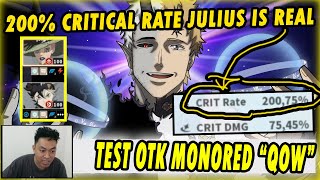 🍀🍀CRITICAL RATE 200% JULIUS NOVA CHRONO [TEST OTK QUEEN OF WITCH] PVP!! - BLACK CLOVER MOBILE