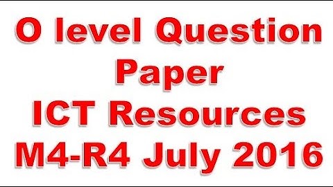 O Level Question Paper 2016 July ICT M4-R4 Preparation (hindi/english)