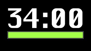 34 Minute Timer [ Progress Bar ] - 4K 60 FPS