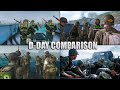 D-DAY MISSION GAMEPLAY COMPARISON【4Kᵁᴴᴰ 60ᶠᵖˢ】MEDAL OF HONOR vs CALL OF DUTY 2 vs CALL OF DUTY WWII