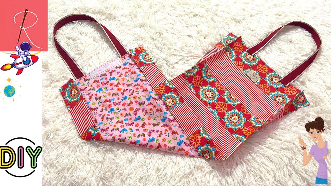 NOVO MODELO DE BOLSA 😍 FEITA COM TIRAS DE TECIDO ⭐️