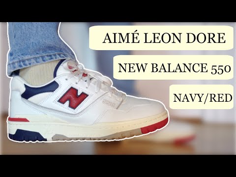 AIME LEON DORE NEW BALANCE 550 NAVY RED REVIEW & ON FEET + SIZING & RESELL