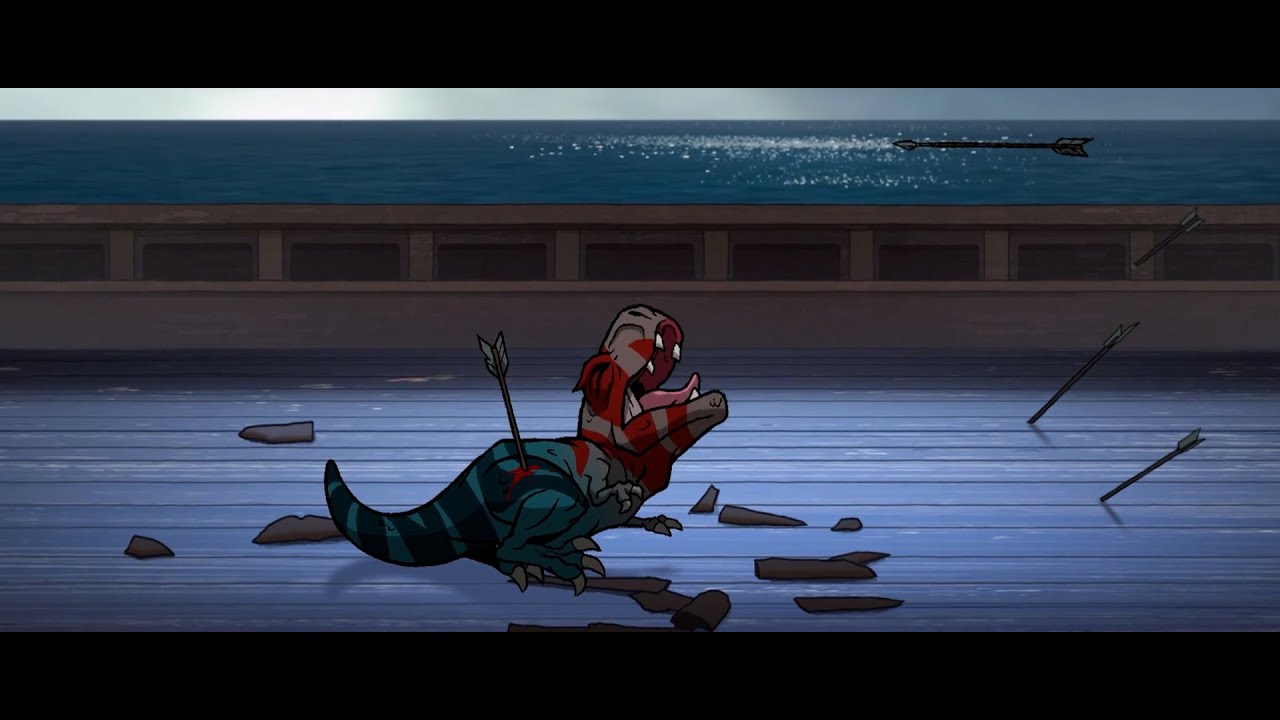 Genndy Tartakovsky's Primal S2E9 | Fang's Baby T Rex gets arrowed